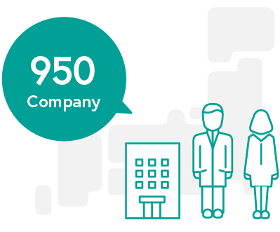 全国の約850社へサービス提供